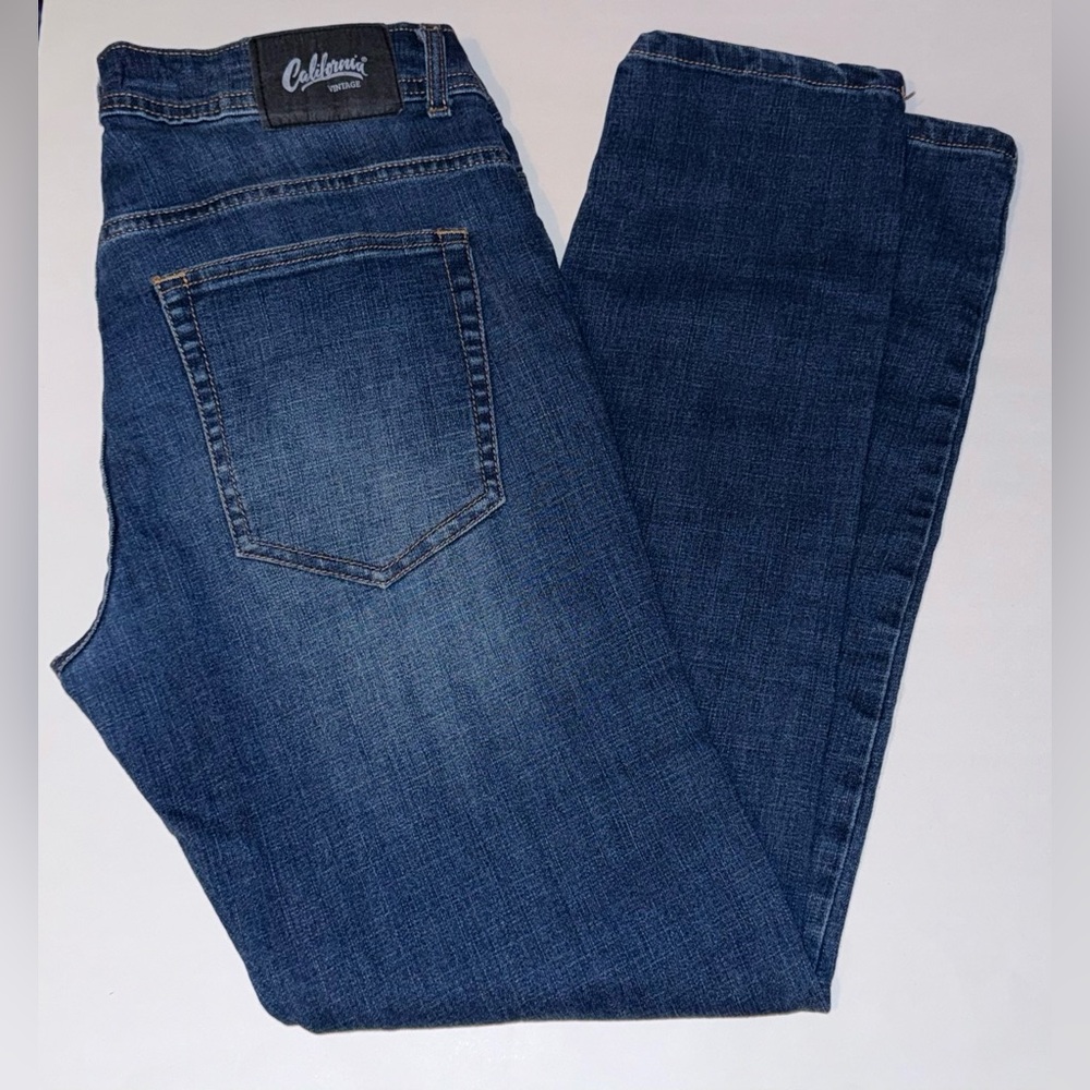 California Vintage Jeans Mens Size 32 Blue Denim Distressed